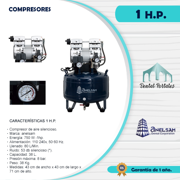 Compresor Anelsam 1 Hp
